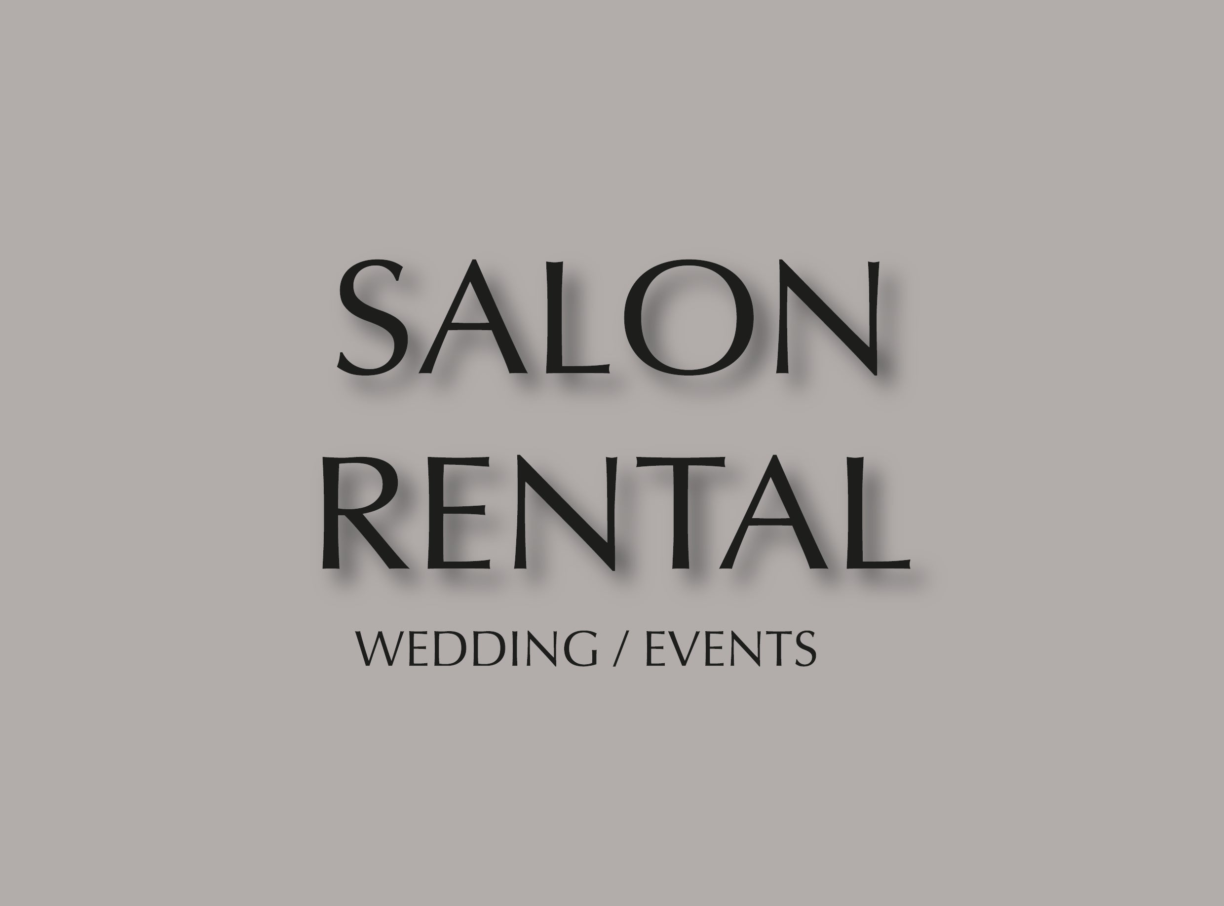 Salon rental for WEDDING / EVENTS